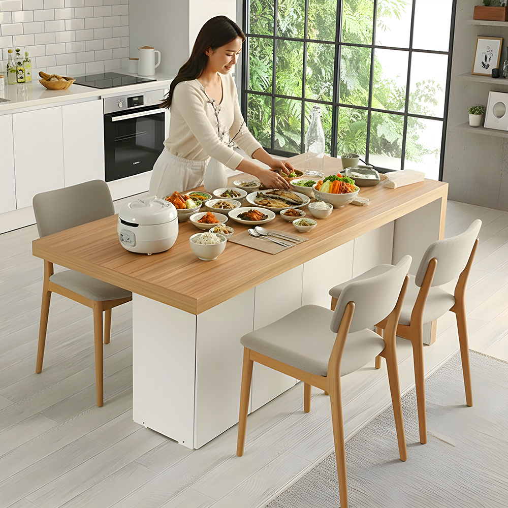 루체 아일랜드식탁 2인용 4인용 수납식탁 테이블 1200 A형