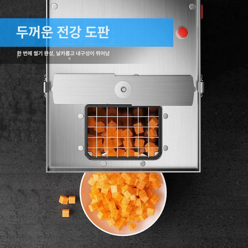 다기능 자동 야채 만능채칼 업소용 채써는 가정용 양배추채 다이서 양배추 파쇄 다이스 원형 구멍 단일 다이스 6x6mm 칼날 - 상세 이미지 5