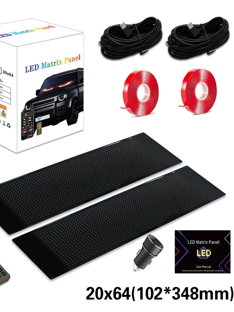 차량용 LED 스마트 데빌아이 스크린 앱 블루투스 광고용 - 상세 이미지 4