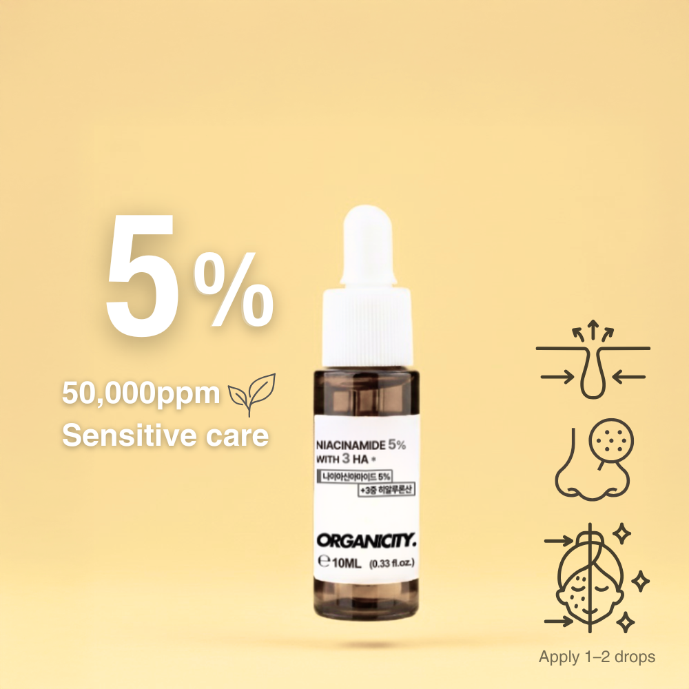 [도착보장] 오가니시티 나이아신아마이드 민감피부 모공세럼 원액 5퍼센트, 10ml, 1개 - 상품 이미지