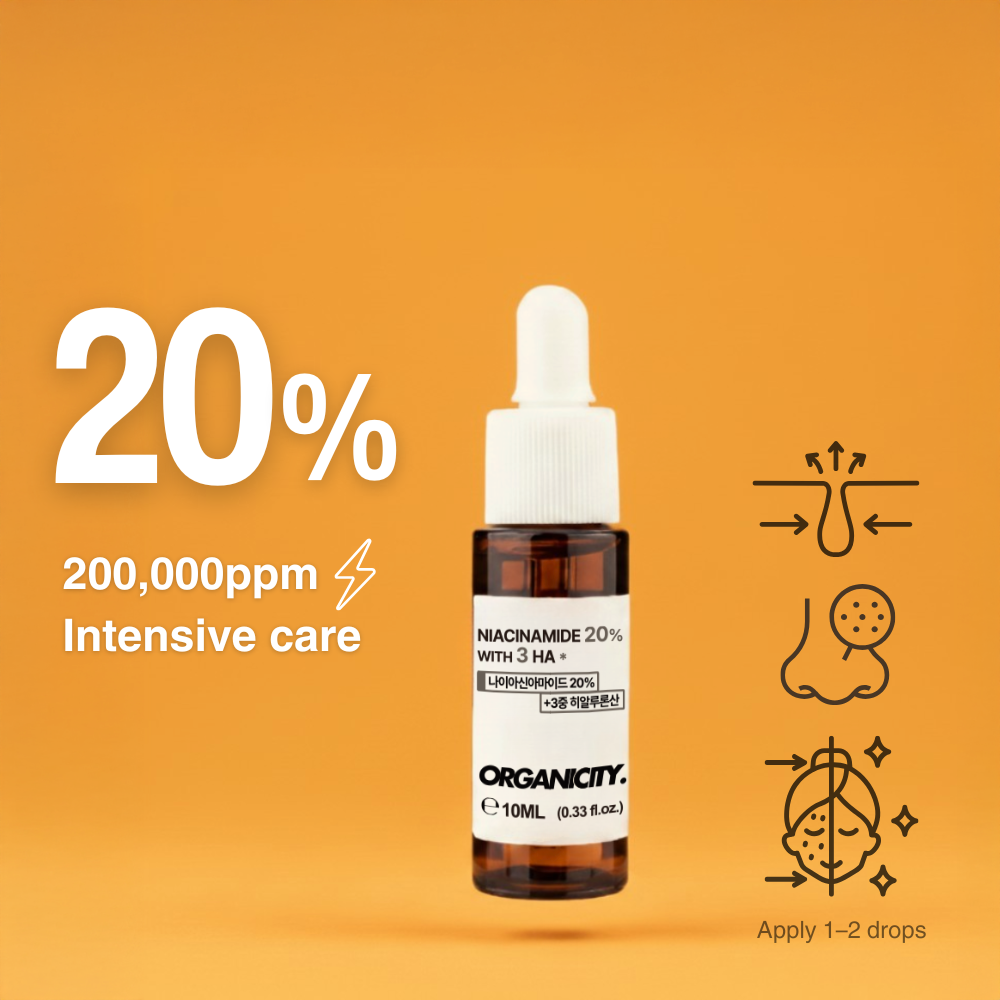 [도착보장] 오가니시티 나이아신아마이드 민감피부 모공세럼 원액 20퍼센트, 10ml, 1개 - 상품 이미지