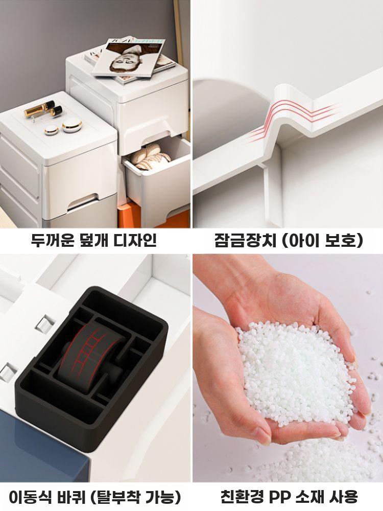 플라스틱옷수납장 서랍장 원룸 대형 옷장 드레스룸 안방 - 상세 이미지 5