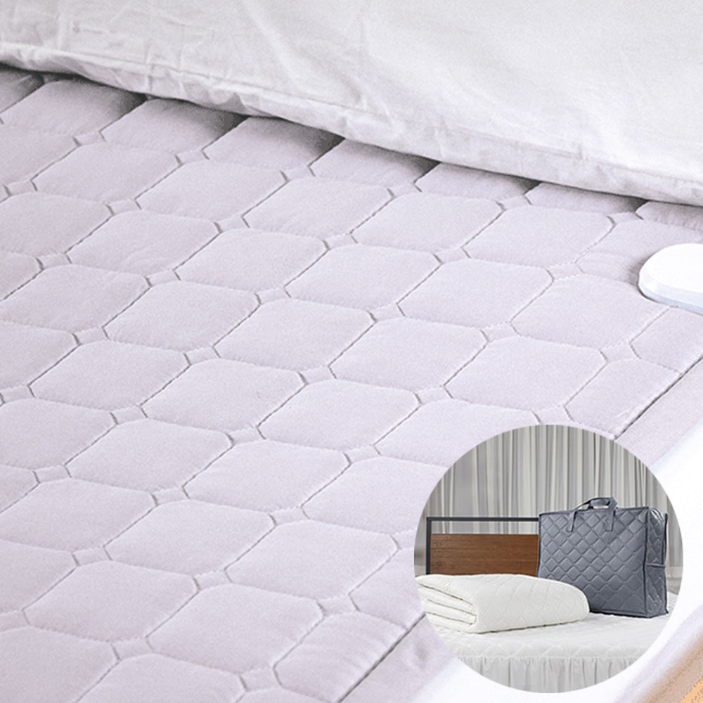 일월 순면패딩 전기요 물세탁가능 사계절 온열매트 부드러운 촉감 더블, 140x190cm, 연그레이