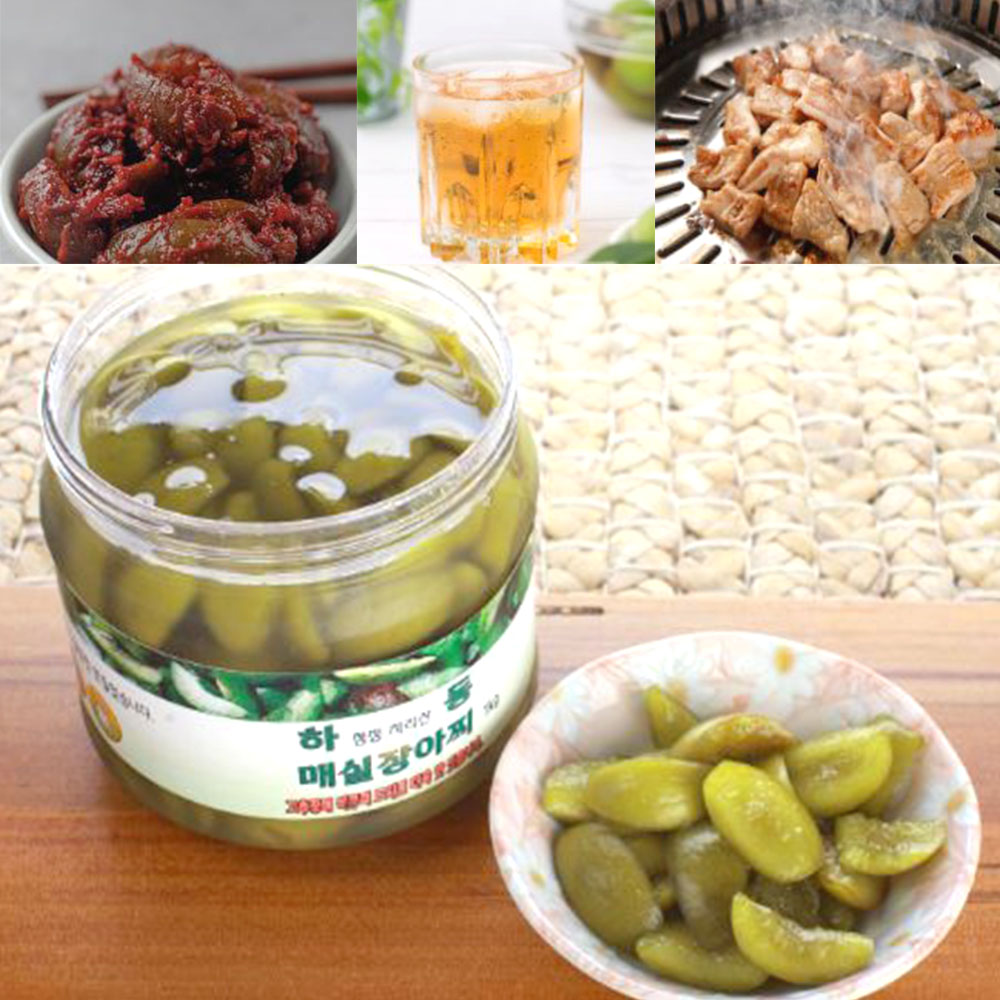 하동 특왕 매실장아찌 1kg 아삭 수작업 집반찬 - 상품 이미지