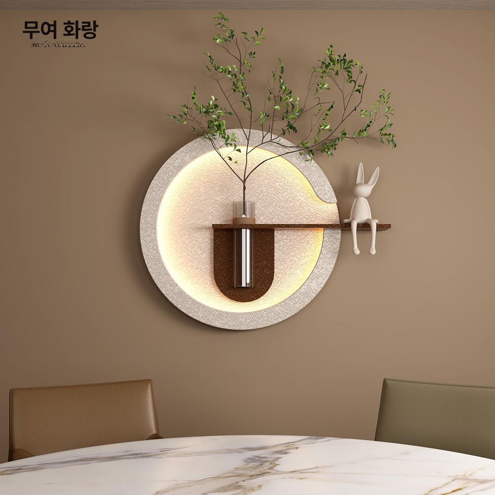액자 LED 화분 화병 꽃병 벽걸이 수경재배 행잉 카페 현관 벽장식 인테리어 거실 유리화병 다이아몬드 화이트+커피 62x50cm 조명 없음 - 상세 이미지 4