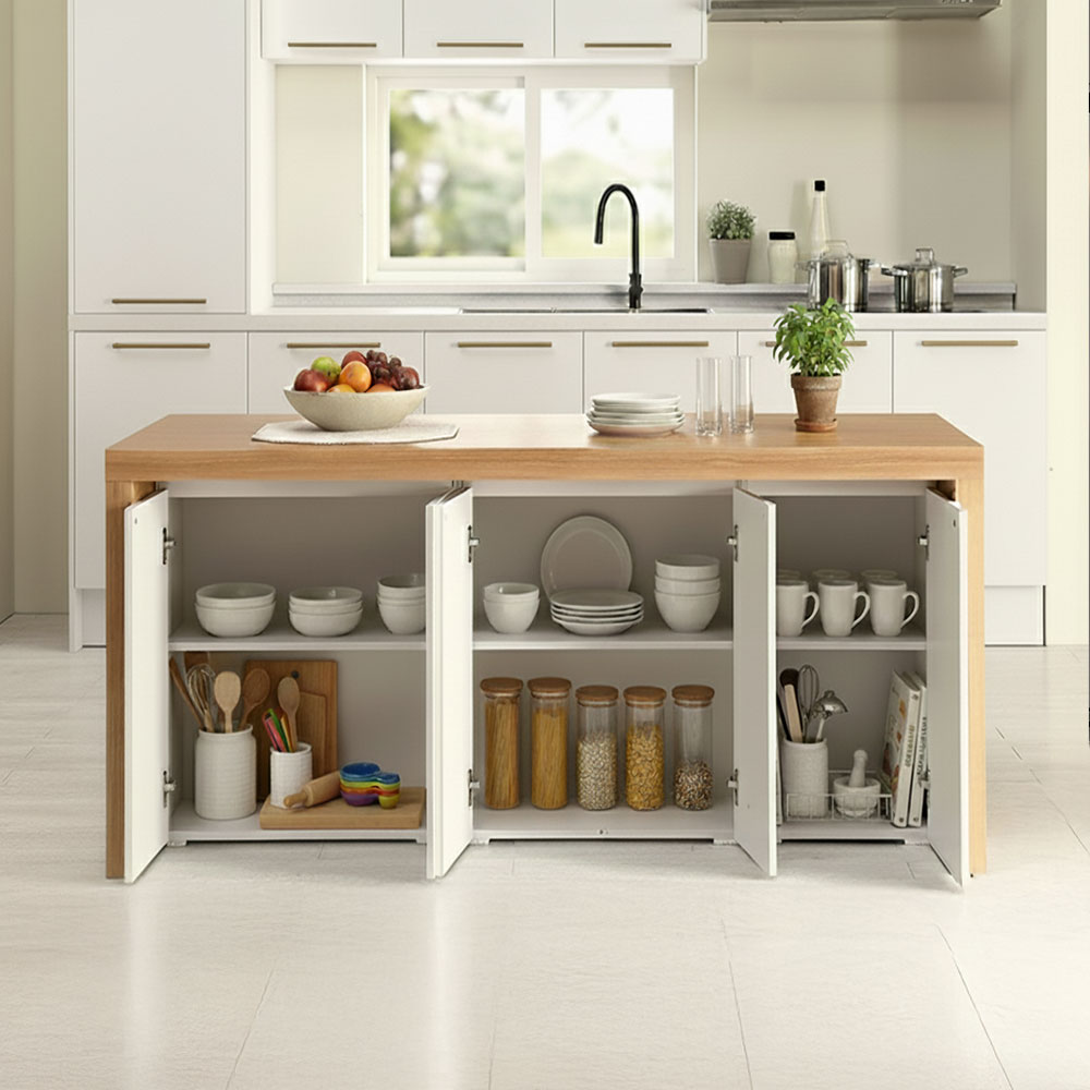 루체 아일랜드식탁 2인용 4인용 수납식탁 테이블 1200 A형