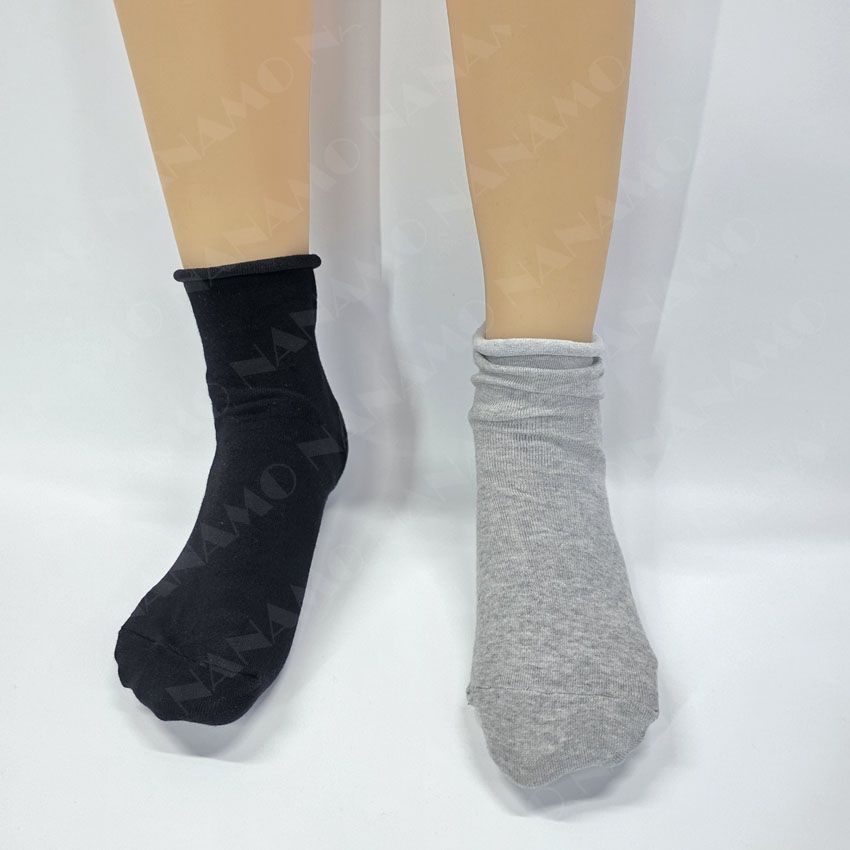 보이런던 여성 무압박 무지 돌돌이 중목 양말 6켤레 - 상세 이미지 2