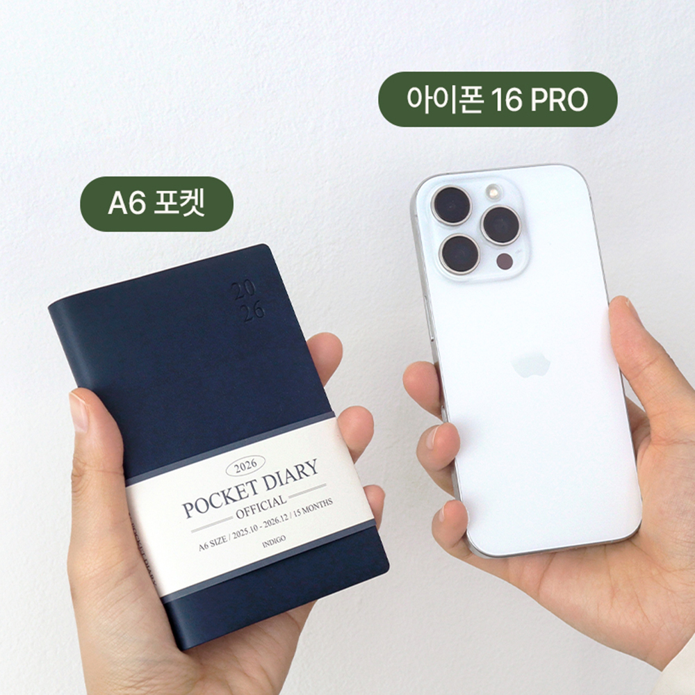 2026 미니 먼슬리 다이어리 26년 포켓 월간 직장인 업무수첩 작은 핸디 다이어리 A6 - 상세 이미지 2