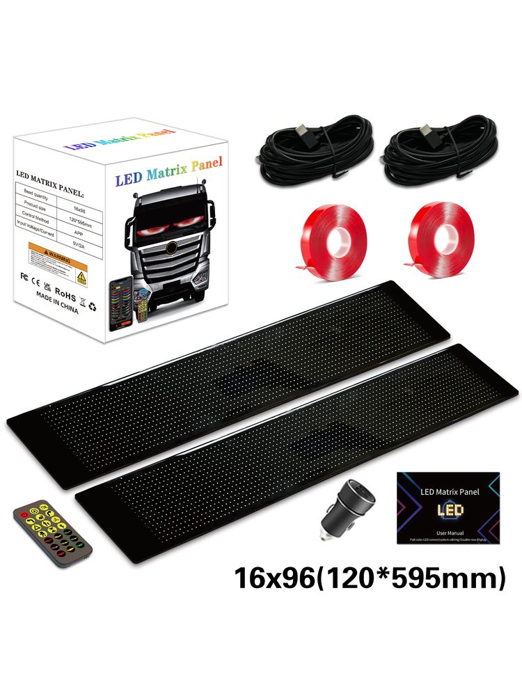 차량용 LED 스마트 데빌아이 스크린 앱 블루투스 광고용 - 상세 이미지 3