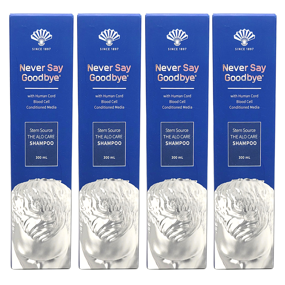 동화약품 네버세이굿바이 스템소스 더 알로케어 샴푸 탈모완화 기능성 300ml, 4개 - 상품 이미지