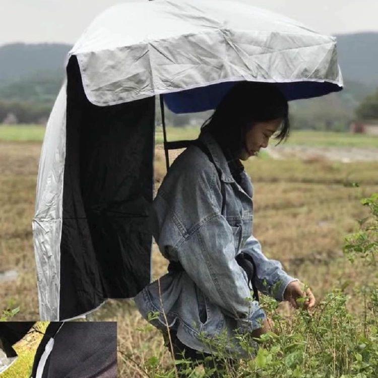 배낭우산 등받이우산 과수원 트래킹 자외선차단 암막양산 우산 배낭 그늘막 경량 업그레이드 횡관 전면 미포함 - 상세 이미지 5