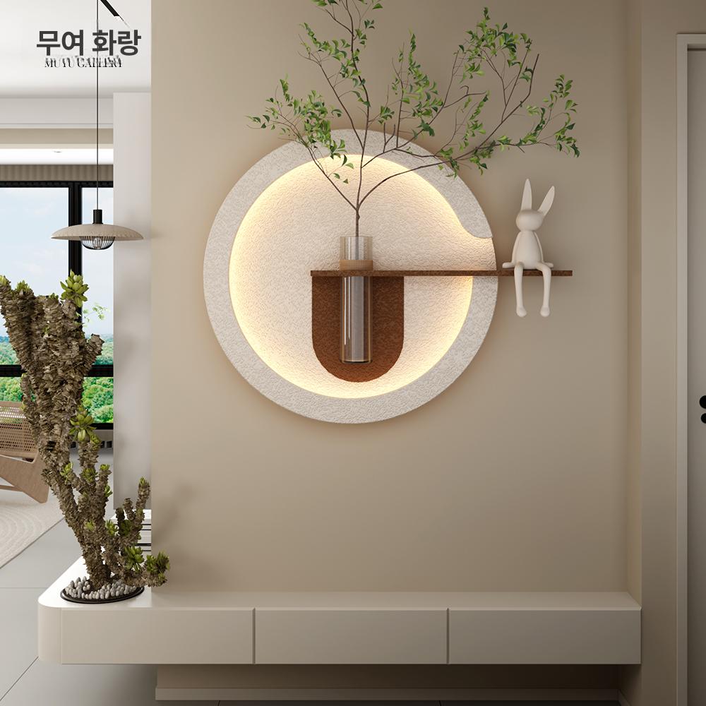 액자 LED 화분 화병 꽃병 벽걸이 수경재배 행잉 카페 현관 벽장식 인테리어 거실 유리화병 다이아몬드 화이트+커피 62x50cm 조명 없음 - 상세 이미지 5