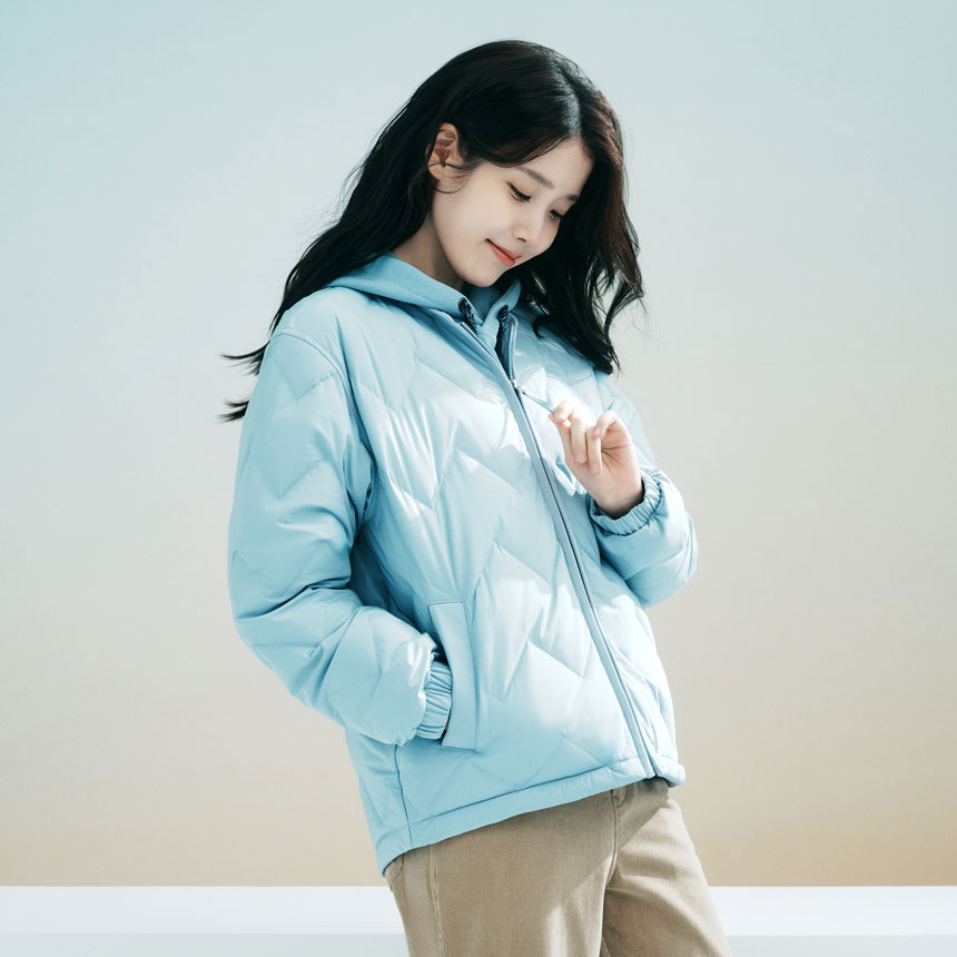 여자경량패딩 퀼팅점퍼 라운드 누빔 아우터 - 메인 이미지