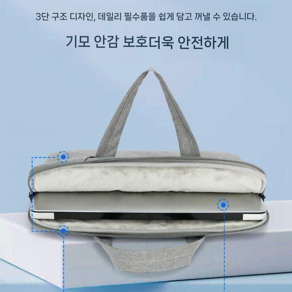 갤럭시탭 s10 라이트 태블릿 가방 라이너 보관 토트백 핸드백 - 상세 이미지 3