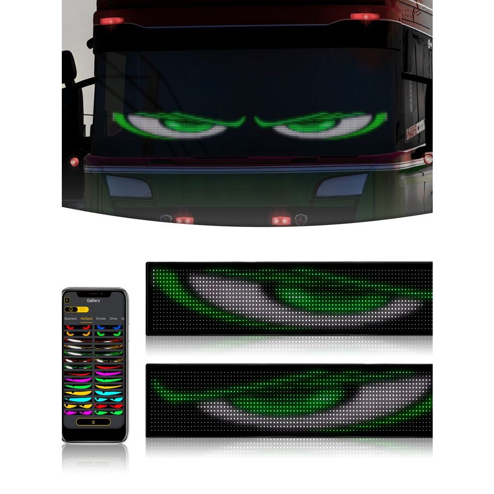 차량용 LED 스마트 데빌아이 스크린 앱 블루투스 광고용 - 상품 이미지