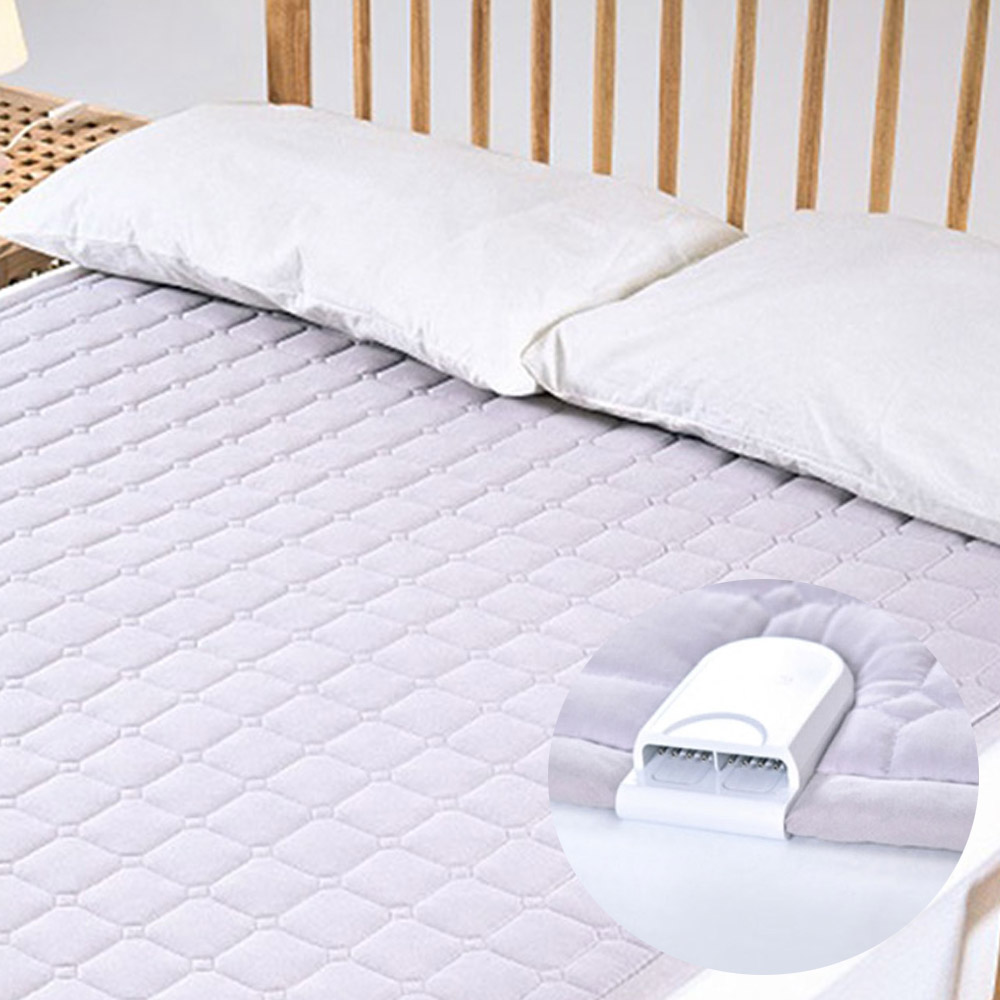 일월 순면패딩 전기요 물세탁가능 사계절 온열매트 부드러운 촉감 더블, 140x190cm, 연그레이