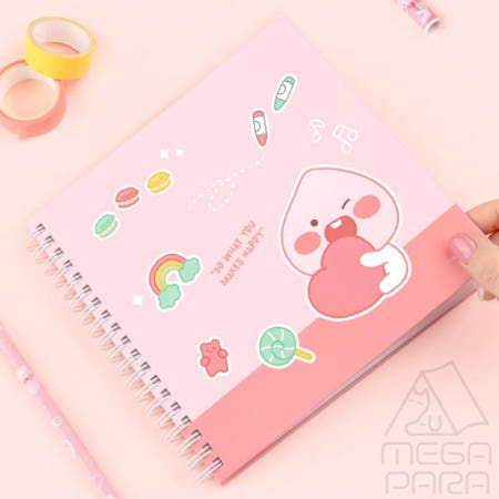 도하름 카카오 리틀프렌즈 러블리 PP 인덱스 스프링 노트 어피치 줄공책