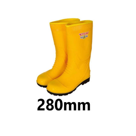 화학물질 작업장 물샘 미끄럼 방지 무접착 장화 280mm