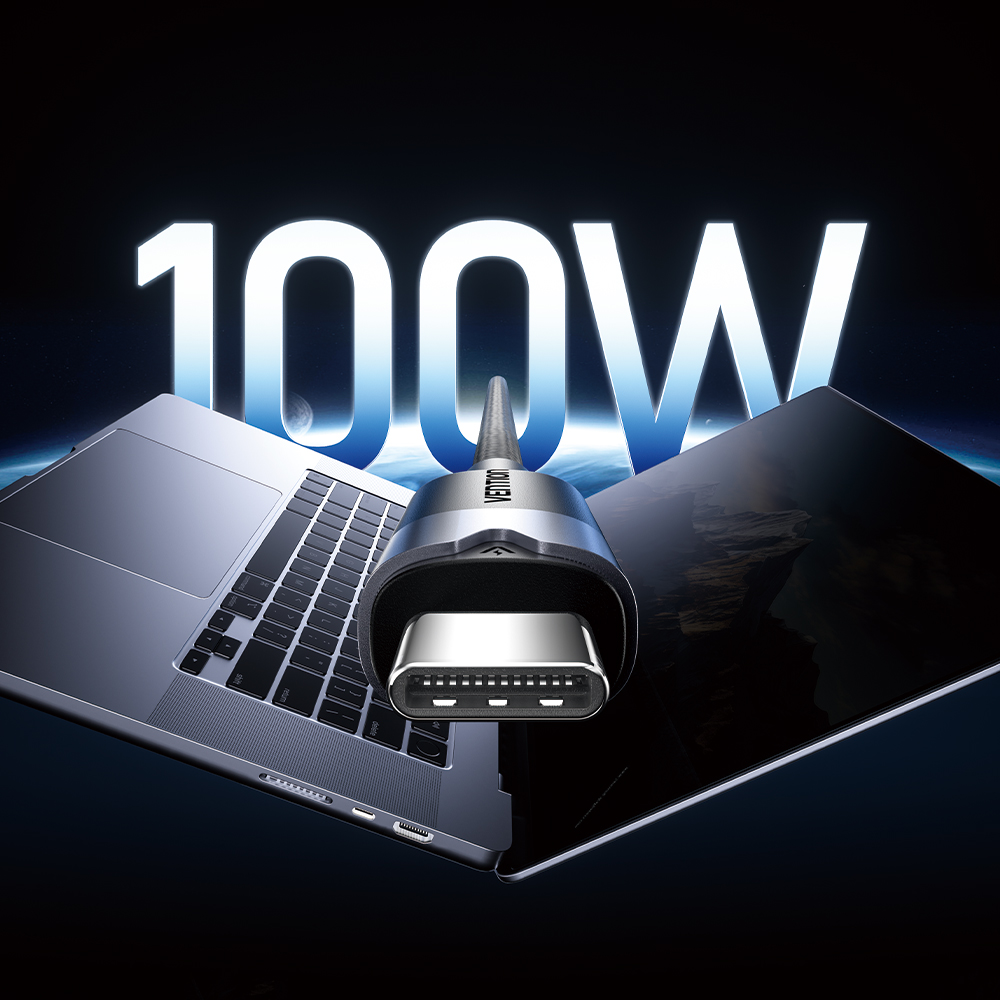 벤션 USB3.2 10Gbps 100W PD C타입 초고속 케이블 TRG 블랙, 1개, 1m - 상세 이미지 2