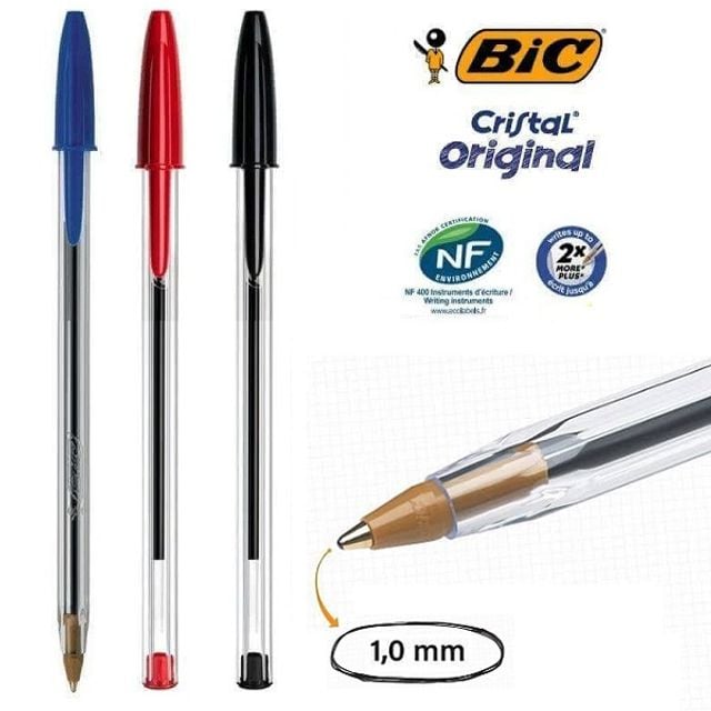 빅 1.0mm 유성볼펜 크리스탈 Original 1자루 블랙 - 상품 이미지
