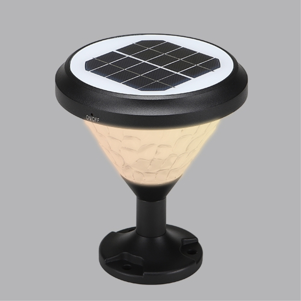 LED 태양광 잔디등 모래시계 S-101 전구색 문주등 정원등 팩겸용 비츠온 - 상품 이미지