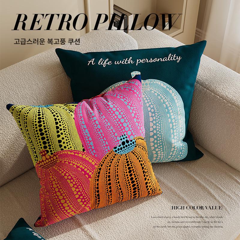 퀸이불베개세트 녹색 홈 시트 섬유 컬러 솔리드 장식 케이스 베개 레드 앤 블랙 45x45cm 베갯잇 - 상세 이미지 2