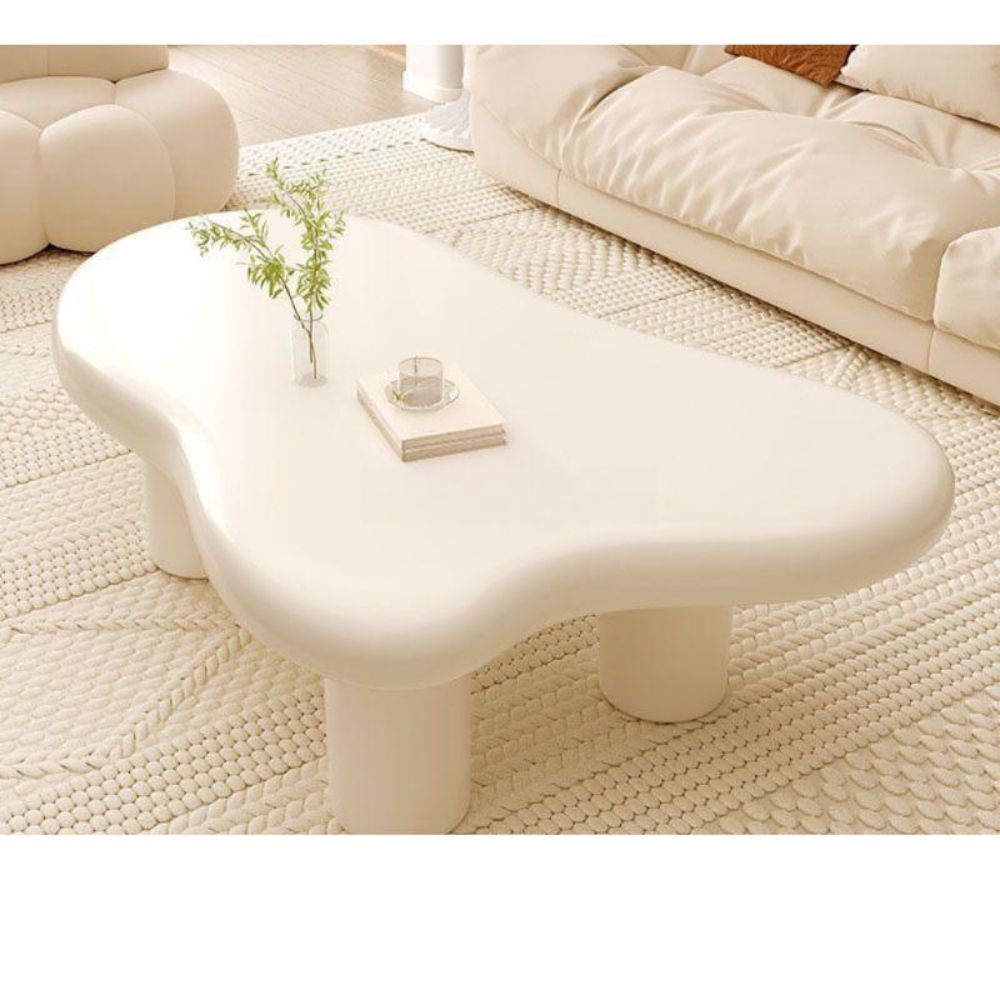 커피 좌탁 구름 모양 소파테이블 거실 티테이블 100x69x30 화이트