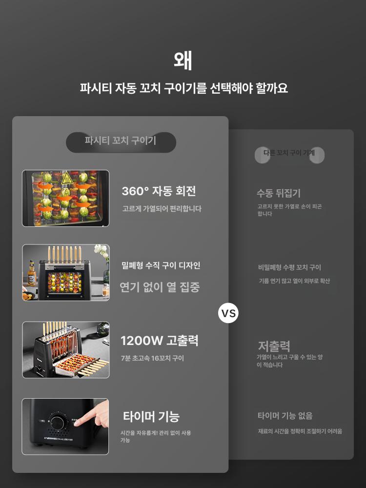자동회전꼬치기계 양꼬치구이 그릴 자동회전 화로 바베큐 야외 바비큐 상업용 꼬치구이기 펜션 꼬치 꼬치 - 상세 이미지 4