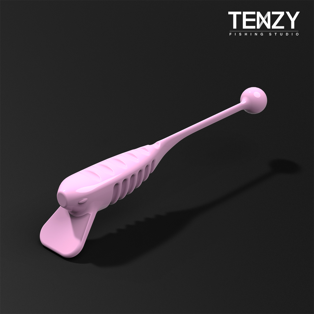 텐지 립바이브 미노우 플로팅 꺽지웜  배스웜 쏘가리웜 텐지핑크, 5cm(2인치) - 상품 이미지