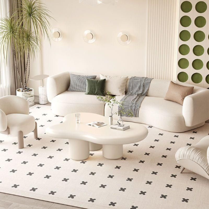 커피 좌탁 구름 모양 소파테이블 거실 티테이블 100x69x30 화이트