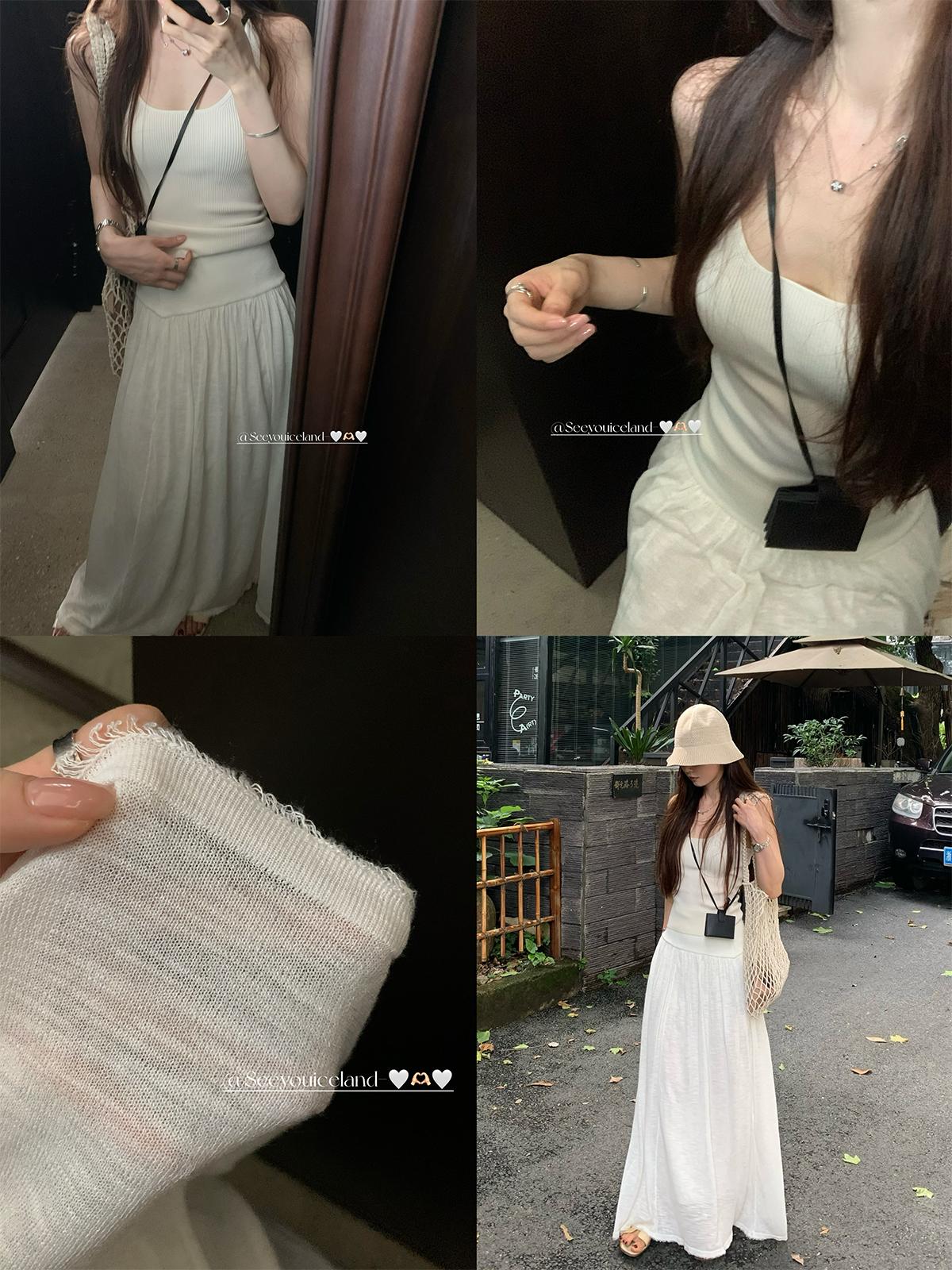 브라이덜샤워 셀프웨딩원피스 스냅 웨딩 셀프웨딩 연주회 이브닝 원피스 롱원피스 라이트미스트 오프화이트-베스트 S - 상세 이미지 4