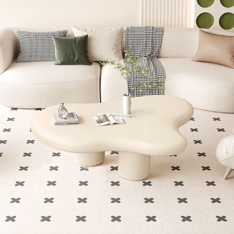 커피 좌탁 구름 모양 소파테이블 거실 티테이블 100x69x30 화이트