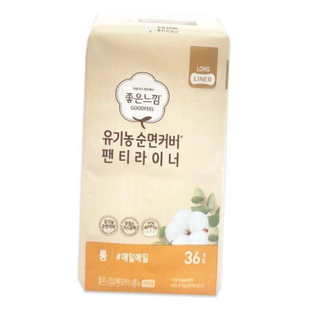 유한킴벌리 요실금 좋은느낌 유기농 순면커버 팬티라이너 롱 -O 36P