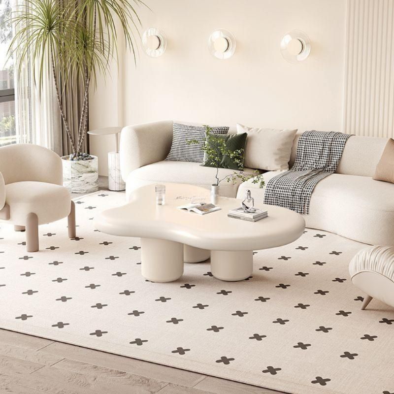 커피 좌탁 구름 모양 소파테이블 거실 티테이블 100x69x30 화이트