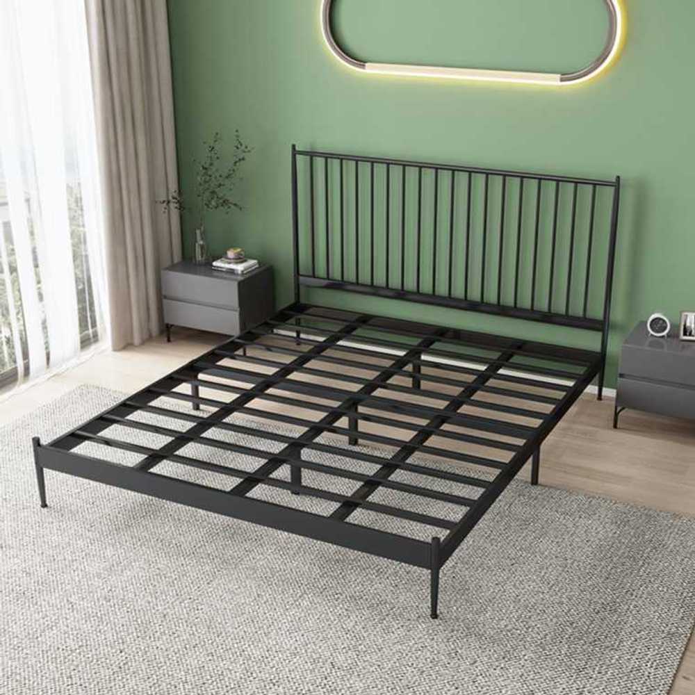 철제 침대 프레임 튼튼한 매트리스 깔판 북유럽 퀸 블랙 120x200cm - 상품 이미지