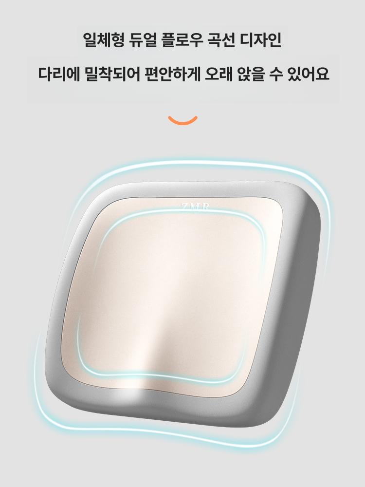 무하중방석 무하중 골반 수험생 비행기방석 린넨방석 사무실 투톤 꼬리뼈 의자방석 허리쿠션 더블 그레이 A 38x35x4.5cm - 상세 이미지 2