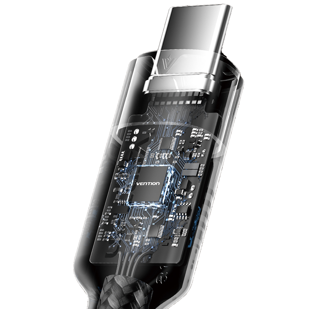 벤션 USB3.2 10Gbps 100W PD C타입 초고속 케이블 TRG 블랙, 1개, 1m - 상세 이미지 4