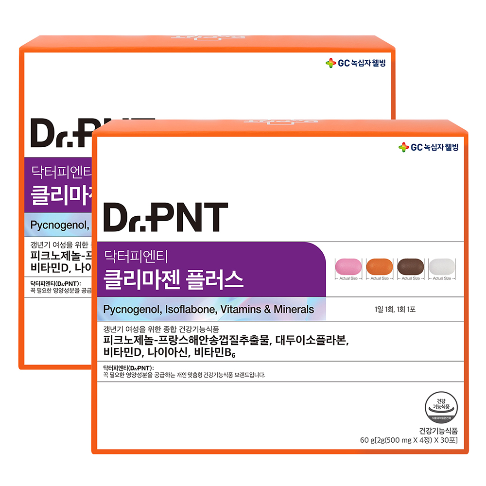 닥터피엔티 클리마젠 플러스 피크노제놀 파이토젠 갱년기영양제 30포, 2개 - 메인 이미지