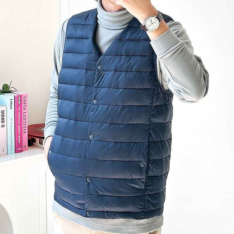 남여공용 경량패딩조끼 겨울조끼 V넥 U넥 변형