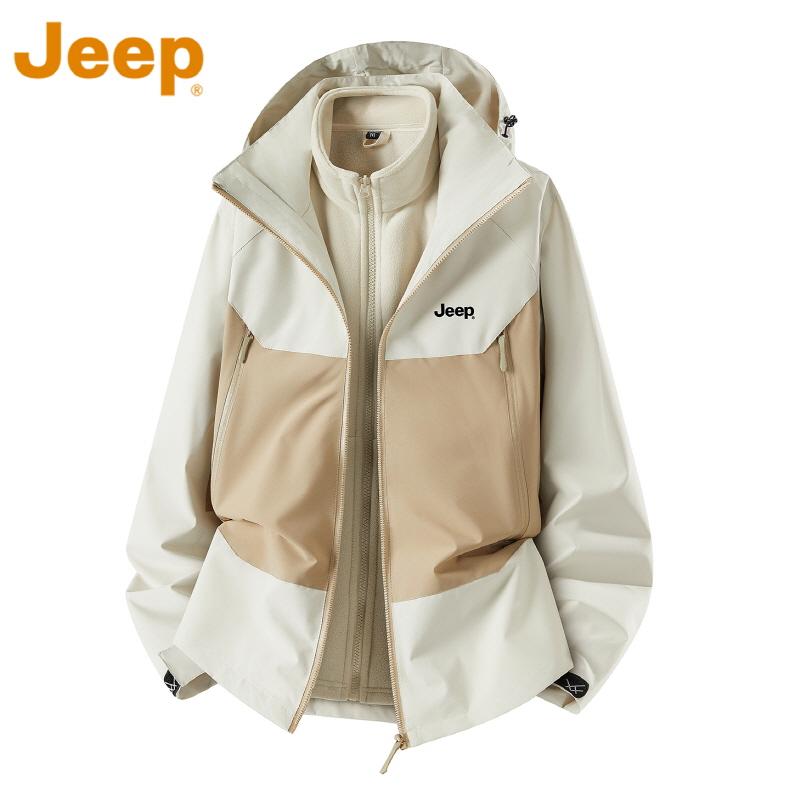 JEEP SPIRIT 아웃도어 빅사이즈 135kg 3in1 탈부착 바람막이점퍼 루즈핏 남성 코트 아웃도어 지프 잠바 이미지 6