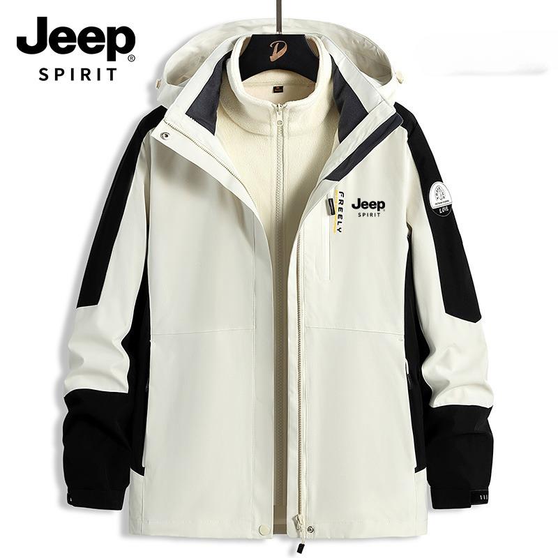 Jeep SPIRIT 바람막이점퍼 (여성) 3in1 완벽방수 기모안감 탈부착 야상 등산복 오염방지 낚시 잠바 지프 - 상품 이미지