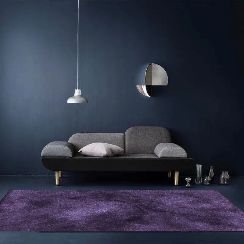 보라색 러그 퍼플카페트 북유럽 럭셔리 단모 거실 대형카페트 영역 보라색 140x200cm - 상세 이미지 3