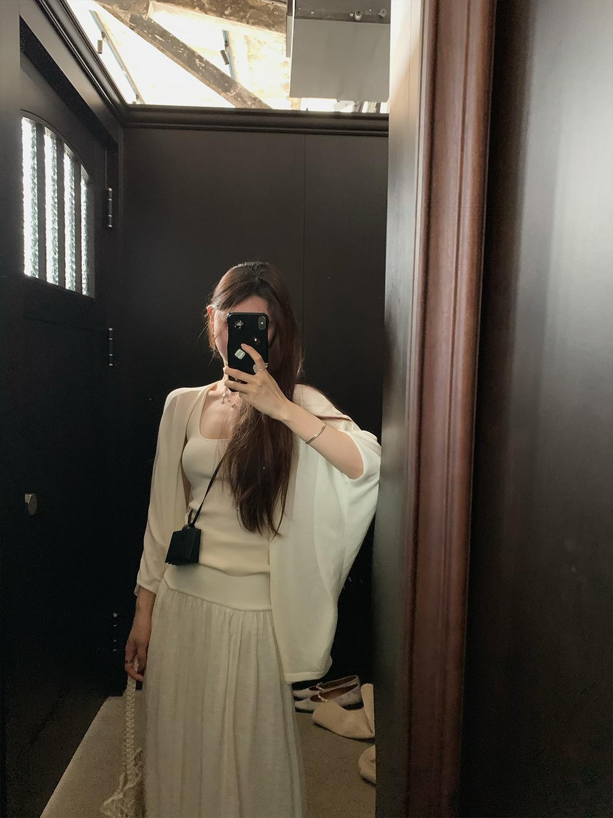 브라이덜샤워 셀프웨딩원피스 스냅 웨딩 셀프웨딩 연주회 이브닝 원피스 롱원피스 라이트미스트 오프화이트-베스트 S - 상품 이미지