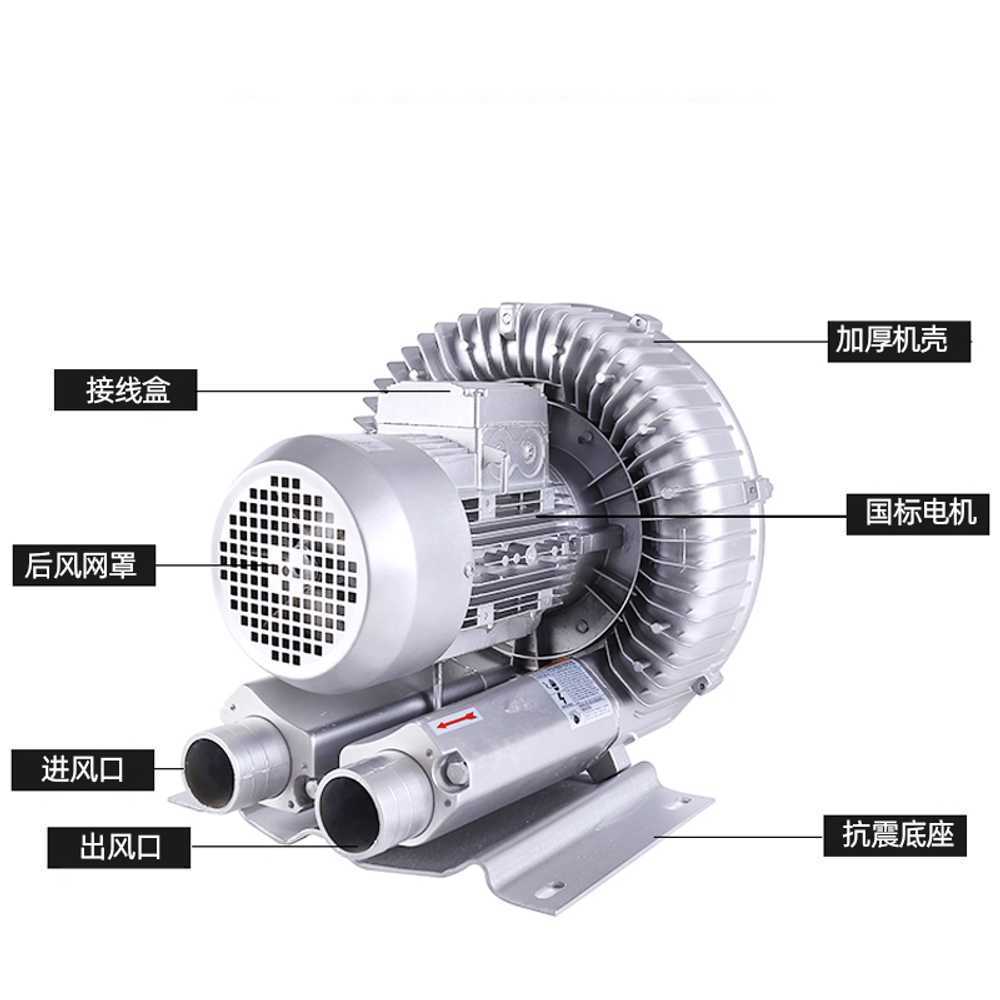 산업용 링블로워 배풍기 공기 압축 송풍 건조 환기용 120W/단상220V - 상세 이미지 2
