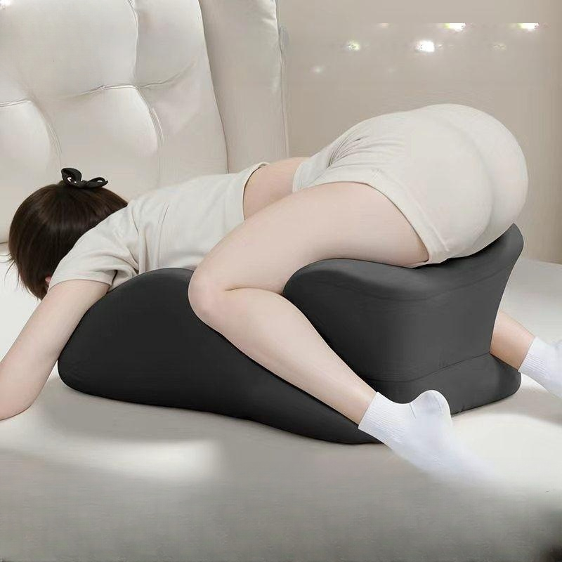 다기능 엎드려 자는 메모리폼 쿠션 침대 발끝 스툴 작은 베개 포함 다크그레이 - 상품 이미지