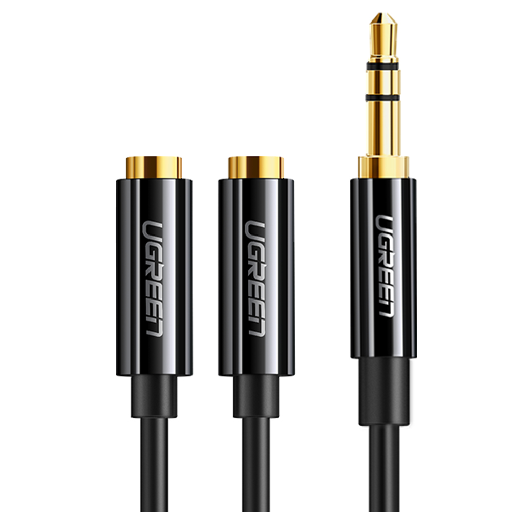 유그린 3.5mm 스테레오 이어폰 분배기 M to 2F 오디오 Y잭 케이블 AV134 - 상품 이미지
