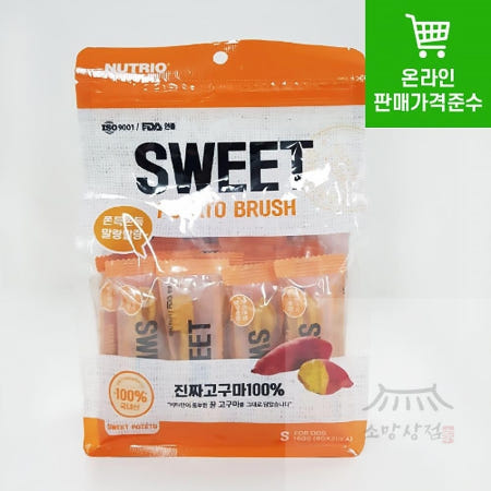 소망상점협력사 소망상점 뉴트리오 스위트 포테이토 브러쉬 (8g 20개) 기능성껌 치석제거껌 브러쉬반려동물