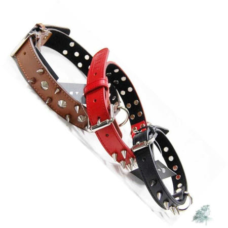 [건강하니팜OEM]별동샤인 아델라 대형견용 징가죽 목줄 35mm 브라운 강아지반려견목줄