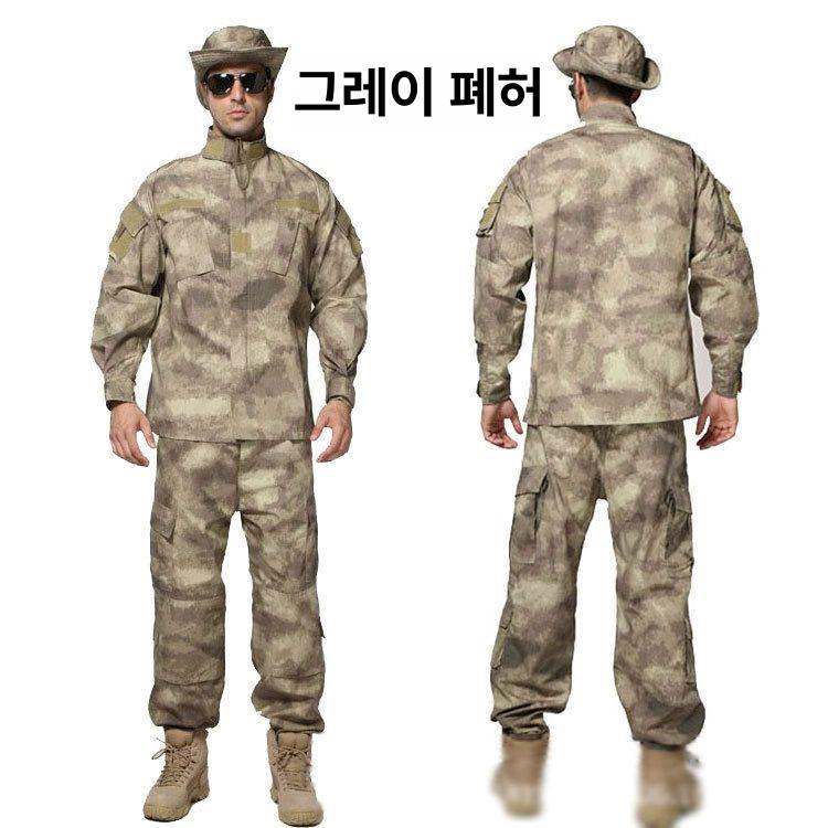 미군특전사복 여성 남성 팬츠 훈련복 정글 상하세트 호크 카모플라주 위장 아미그린 XS - 상세 이미지 4