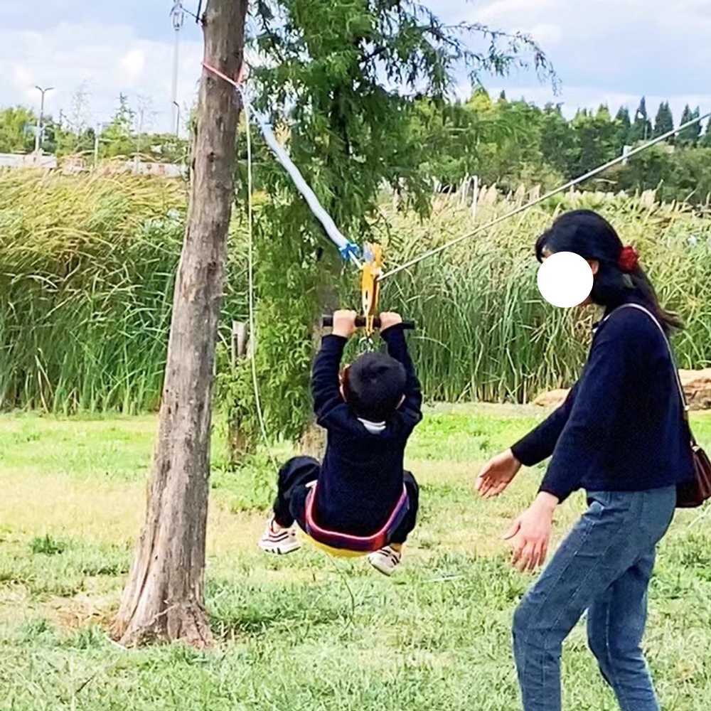 와이어 도르레 짚라인 전용 아웃도어 클라이밍 장비 10M 야외용 사슴 풀리 - 상세 이미지 3